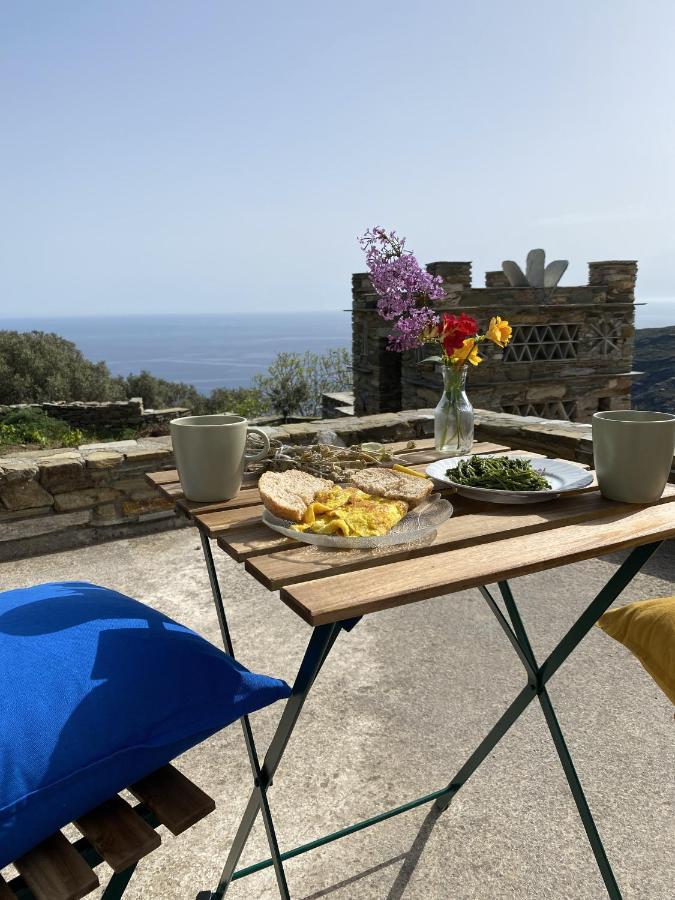 Appartamento Andros Vineyard House With Sea View Sineti Esterno foto